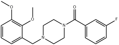 1-(2,3-dimethoxybenzyl)-4-(3-fluorobenzoyl)piperazine Struktur