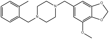 1-[(7-methoxy-1,3-benzodioxol-5-yl)methyl]-4-(2-methylbenzyl)piperazine Struktur