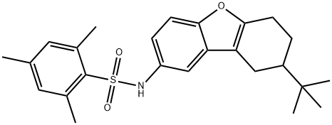 N-(8-tert-butyl-6,7,8,9-tetrahydrodibenzo[b,d]furan-2-yl)-2,4,6-trimethylbenzenesulfonamide Struktur