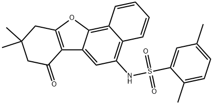 N-(9,9-dimethyl-7-oxo-7,8,9,10-tetrahydronaphtho[1,2-b][1]benzofuran-5-yl)-2,5-dimethylbenzenesulfonamide Struktur