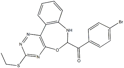 (4-bromophenyl)[3-(ethylsulfanyl)-6,7-dihydro[1,2,4]triazino[5,6-d][3,1]benzoxazepin-6-yl]methanone Struktur