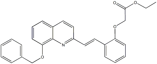 ethyl (2-{2-[8-(benzyloxy)-2-quinolinyl]vinyl}phenoxy)acetate Struktur