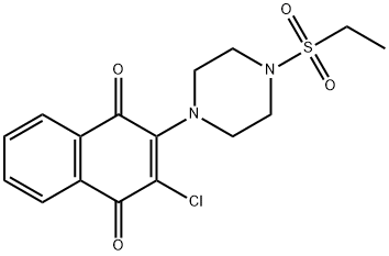 2-chloro-3-[4-(ethylsulfonyl)-1-piperazinyl]naphthoquinone Struktur