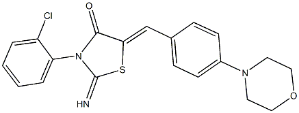 3-(2-chlorophenyl)-2-imino-5-[4-(4-morpholinyl)benzylidene]-1,3-thiazolidin-4-one Struktur