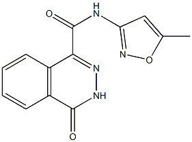 N-(5-methyl-3-isoxazolyl)-4-oxo-3,4-dihydro-1-phthalazinecarboxamide Struktur