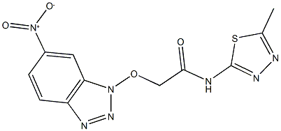 2-({6-nitro-1H-1,2,3-benzotriazol-1-yl}oxy)-N-(5-methyl-1,3,4-thiadiazol-2-yl)acetamide Struktur