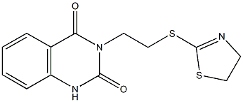 3-[2-(4,5-dihydro-1,3-thiazol-2-ylsulfanyl)ethyl]-2,4(1H,3H)-quinazolinedione Struktur