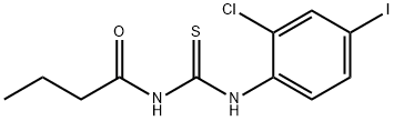 N-butyryl-N'-(2-chloro-4-iodophenyl)thiourea Struktur