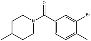 1-(3-bromo-4-methylbenzoyl)-4-methylpiperidine Struktur