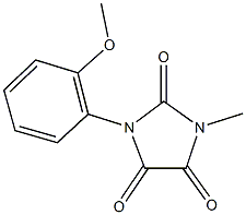 1-(2-methoxyphenyl)-3-methyl-2,4,5-imidazolidinetrione Struktur