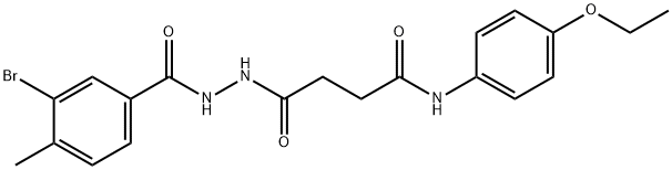 4-[2-(3-bromo-4-methylbenzoyl)hydrazino]-N-(4-ethoxyphenyl)-4-oxobutanamide Struktur