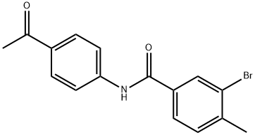 N-(4-acetylphenyl)-3-bromo-4-methylbenzamide Struktur