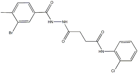 4-[2-(3-bromo-4-methylbenzoyl)hydrazino]-N-(2-chlorophenyl)-4-oxobutanamide Struktur