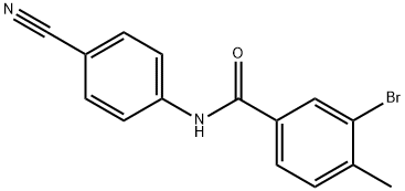 3-bromo-N-(4-cyanophenyl)-4-methylbenzamide Struktur