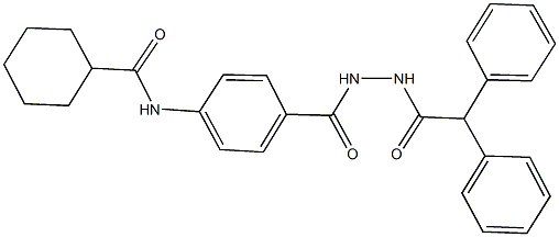 N-(4-{[2-(diphenylacetyl)hydrazino]carbonyl}phenyl)cyclohexanecarboxamide Struktur