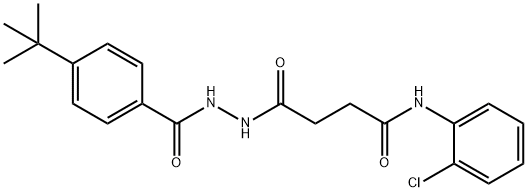 4-[2-(4-tert-butylbenzoyl)hydrazino]-N-(2-chlorophenyl)-4-oxobutanamide Struktur