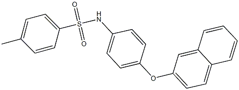 4-methyl-N-[4-(2-naphthyloxy)phenyl]benzenesulfonamide Struktur