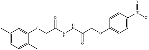 2-(2,5-dimethylphenoxy)-N'-({4-nitrophenoxy}acetyl)acetohydrazide Struktur