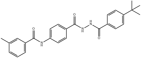 N-(4-{[2-(4-tert-butylbenzoyl)hydrazino]carbonyl}phenyl)-3-methylbenzamide Struktur