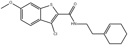 3-chloro-N-(2-cyclohex-1-en-1-ylethyl)-6-methoxy-1-benzothiophene-2-carboxamide Struktur