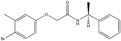 2-(4-bromo-3-methylphenoxy)-N-(1-phenylethyl)acetamide Struktur