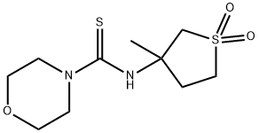 N-(3-methyl-1,1-dioxidotetrahydrothien-3-yl)morpholine-4-carbothioamide Struktur