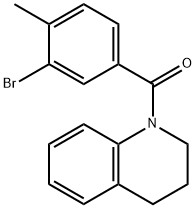 1-(3-bromo-4-methylbenzoyl)-1,2,3,4-tetrahydroquinoline Struktur