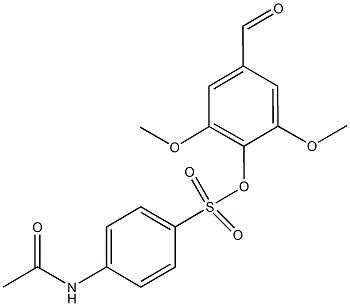 4-formyl-2,6-dimethoxyphenyl 4-(acetylamino)benzenesulfonate Struktur