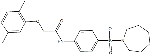 N-[4-(azepan-1-ylsulfonyl)phenyl]-2-(2,5-dimethylphenoxy)acetamide Struktur