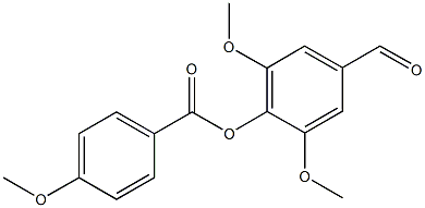 4-formyl-2,6-dimethoxyphenyl 4-methoxybenzoate Struktur