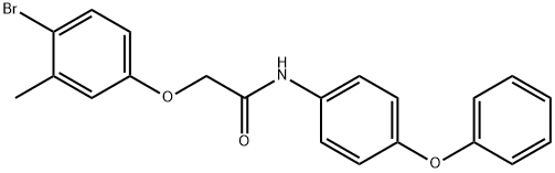 2-(4-bromo-3-methylphenoxy)-N-(4-phenoxyphenyl)acetamide Struktur