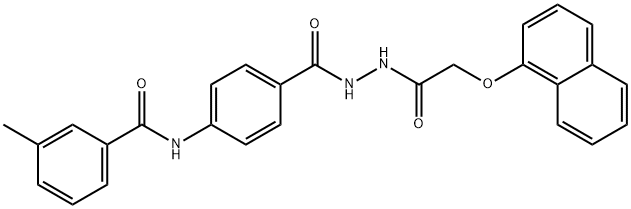 3-methyl-N-[4-({2-[(1-naphthyloxy)acetyl]hydrazino}carbonyl)phenyl]benzamide Struktur