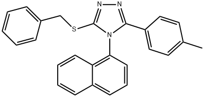 benzyl 5-(4-methylphenyl)-4-(1-naphthyl)-4H-1,2,4-triazol-3-yl sulfide Struktur