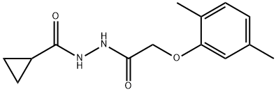 N'-[2-(2,5-dimethylphenoxy)acetyl]cyclopropanecarbohydrazide Struktur