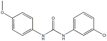 N-(3-chlorophenyl)-N'-(4-methoxyphenyl)urea Struktur