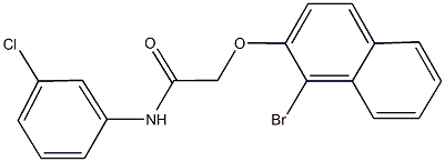 2-[(1-bromo-2-naphthyl)oxy]-N-(3-chlorophenyl)acetamide Struktur