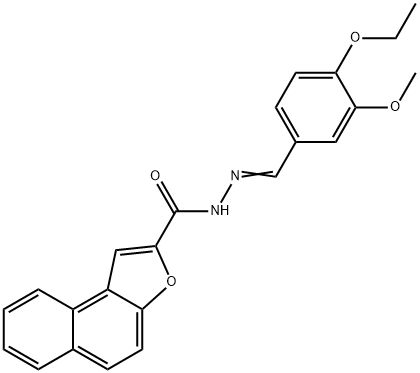 N'-(4-ethoxy-3-methoxybenzylidene)naphtho[2,1-b]furan-2-carbohydrazide Struktur