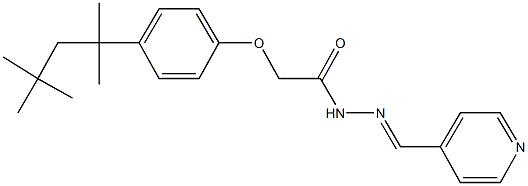 N'-(4-pyridinylmethylene)-2-[4-(1,1,3,3-tetramethylbutyl)phenoxy]acetohydrazide Struktur