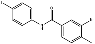 3-bromo-N-(4-fluorophenyl)-4-methylbenzamide Struktur