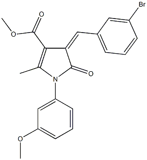 methyl 4-(3-bromobenzylidene)-1-(3-methoxyphenyl)-2-methyl-5-oxo-4,5-dihydro-1H-pyrrole-3-carboxylate Struktur