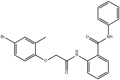 2-{[(4-bromo-2-methylphenoxy)acetyl]amino}-N-phenylbenzamide Struktur