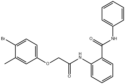 2-{[(4-bromo-3-methylphenoxy)acetyl]amino}-N-phenylbenzamide Struktur