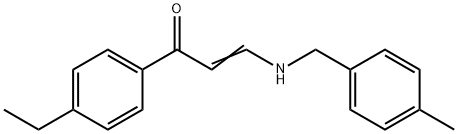 1-(4-ethylphenyl)-3-[(4-methylbenzyl)amino]-2-propen-1-one Struktur