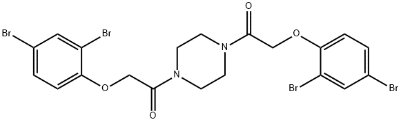 1,4-bis[(2,4-dibromophenoxy)acetyl]piperazine Struktur