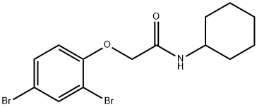 N-cyclohexyl-2-(2,4-dibromophenoxy)acetamide Struktur