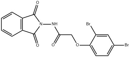 2-(2,4-dibromophenoxy)-N-(1,3-dioxo-1,3-dihydro-2H-isoindol-2-yl)acetamide Struktur