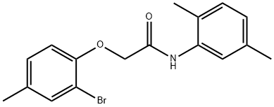 2-(2-bromo-4-methylphenoxy)-N-(2,5-dimethylphenyl)acetamide Struktur