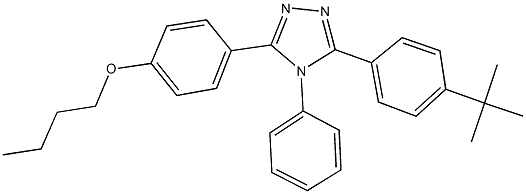 butyl 4-[5-(4-tert-butylphenyl)-4-phenyl-4H-1,2,4-triazol-3-yl]phenyl ether Struktur