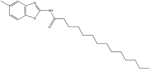 N-(5-methyl-1,3-benzothiazol-2-yl)tetradecanamide Struktur