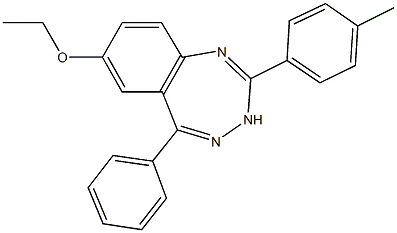 ethyl 2-(4-methylphenyl)-5-phenyl-3H-1,3,4-benzotriazepin-7-yl ether Struktur